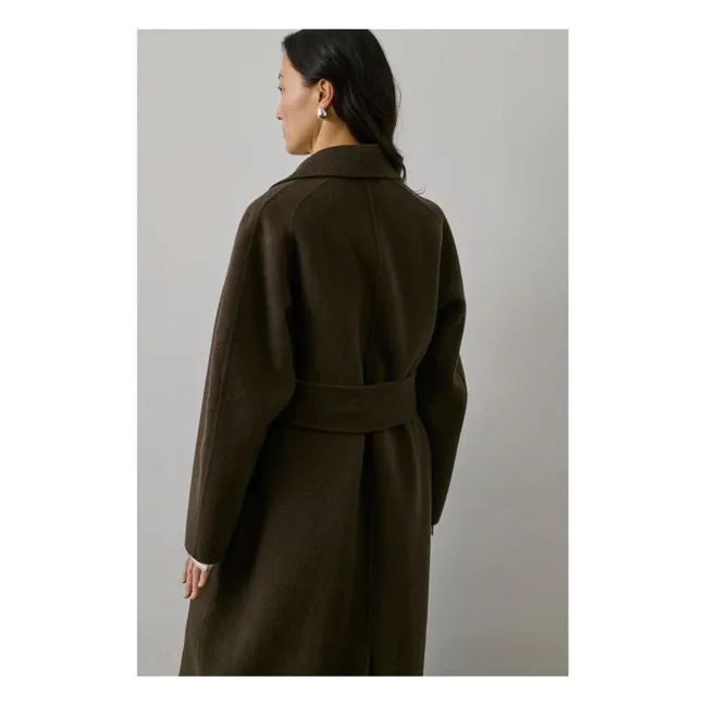 Cappotto Harvard in lana | Marrone kaki