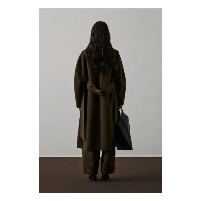 Cappotto Harvard in lana | Marrone kaki