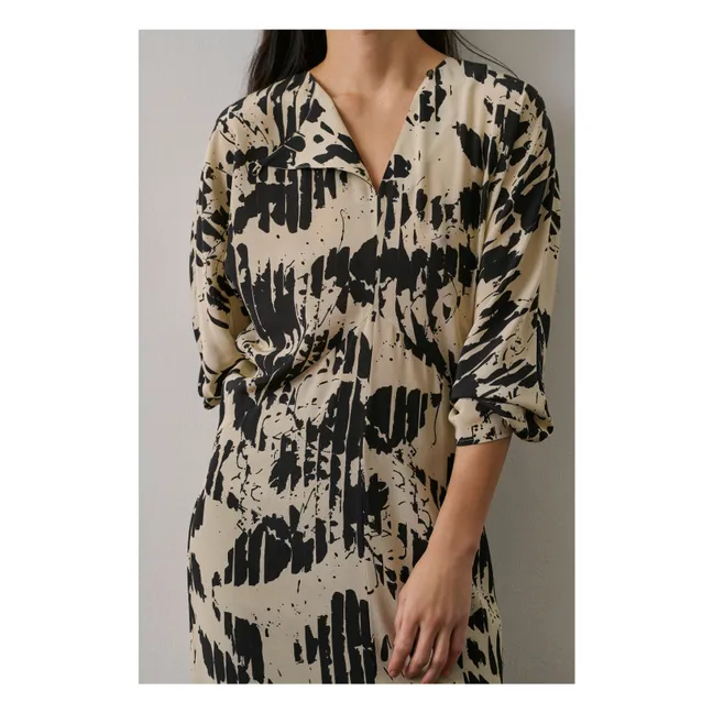 Vestido de seda Francine | Amarillo palo