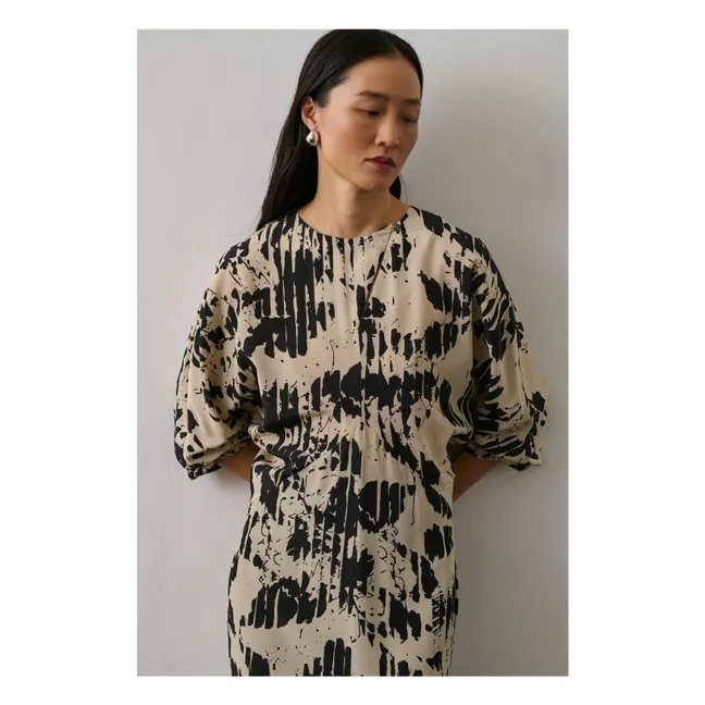 Robe Francine Soie | Jaune pâle