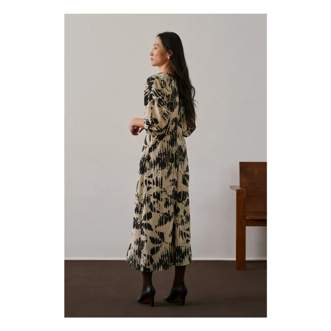 Vestido de seda Francine | Amarillo palo