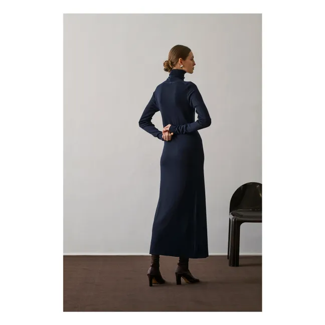 Robe Georgia Laine Vierge | Bleu marine