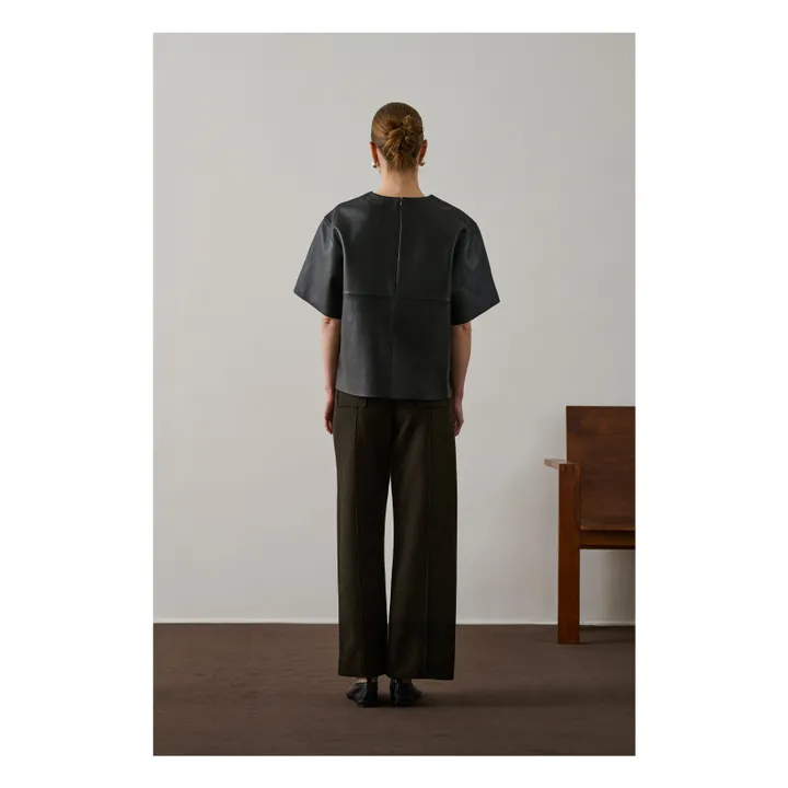 Pantalon Harry Laine Vierge | Kaki foncé- Image produit n°3