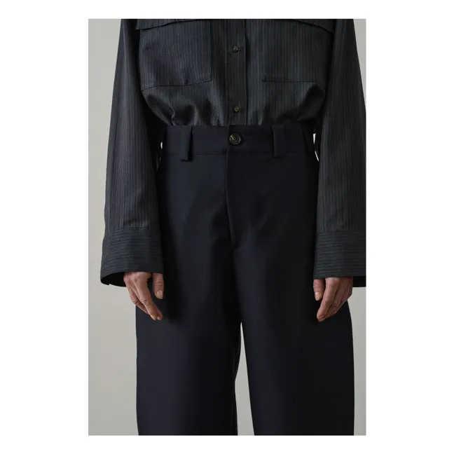 Pantalon Alouette Laine Vierge | Bleu marine