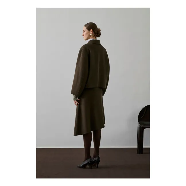 Gyoda Wool Coat | Khaki brown