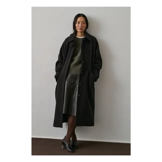 Manteau Berlin Laine Vierge | Marron