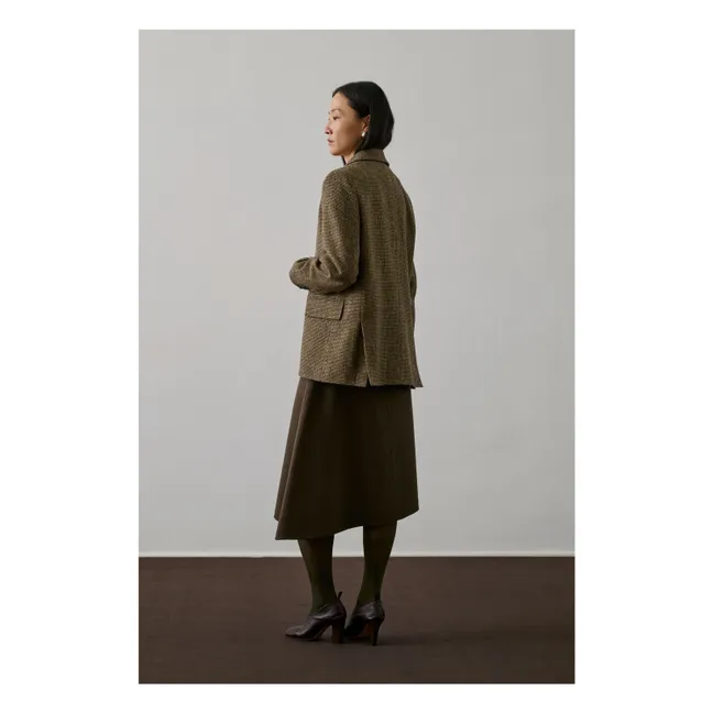 Jupe Genève Laine | Brun kaki