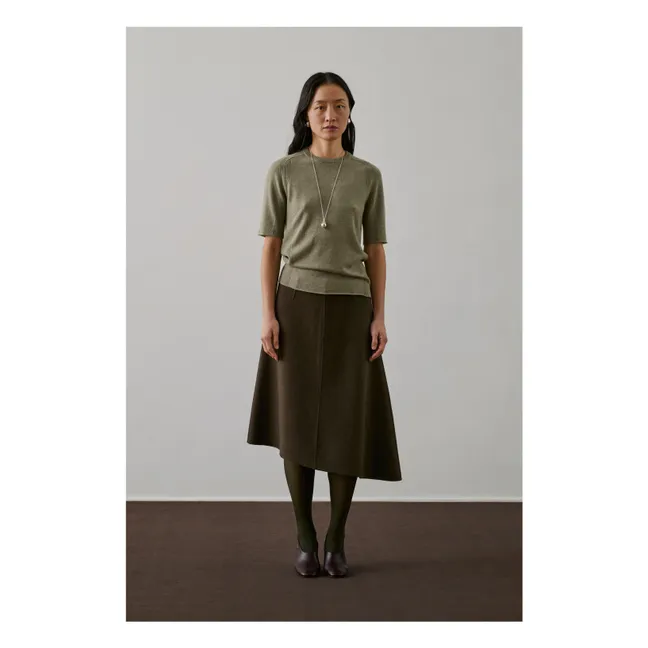 Geneva skirt Wool | Khaki brown