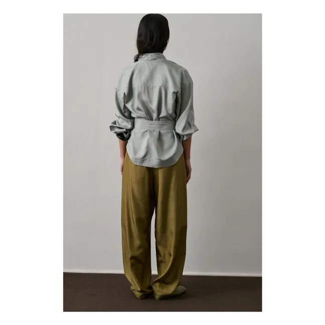 Blouse Felicite Soie | Bleu Glacier