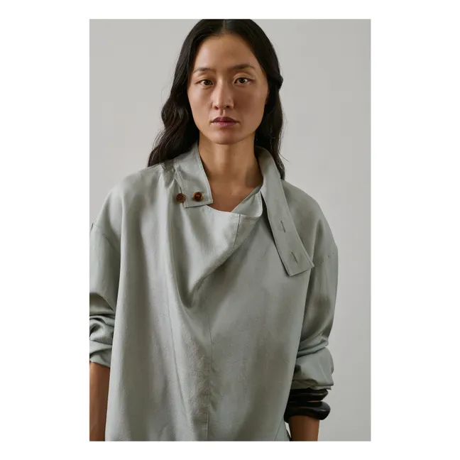 Blouse Felicite Soie | Bleu Glacier