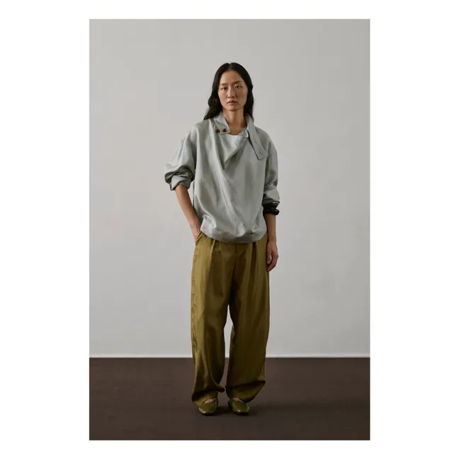 Blouse Felicite Soie | Bleu Glacier