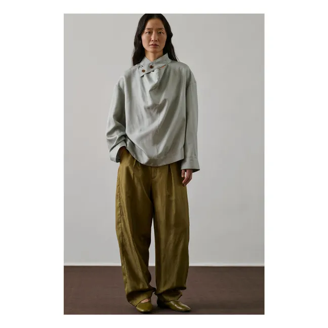 Blouse Felicite Soie | Bleu Glacier