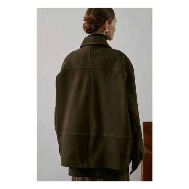 Veste Vincenzo Cuir | Kaki foncé