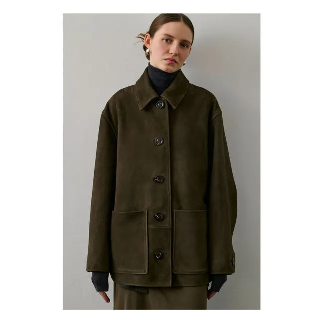 Veste Vincenzo Cuir | Kaki foncé