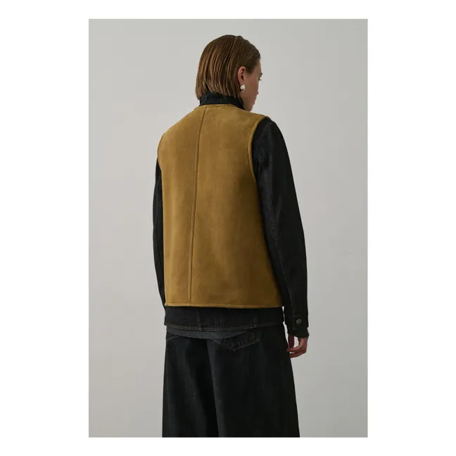 Veste Sans Manches Duomo Cuir | Kaki