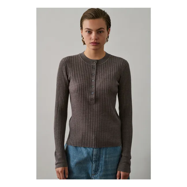 Pull Buffalo Laine Mérinos | Marron