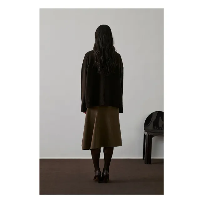 Pull William Laine Mérinos | Chocolat