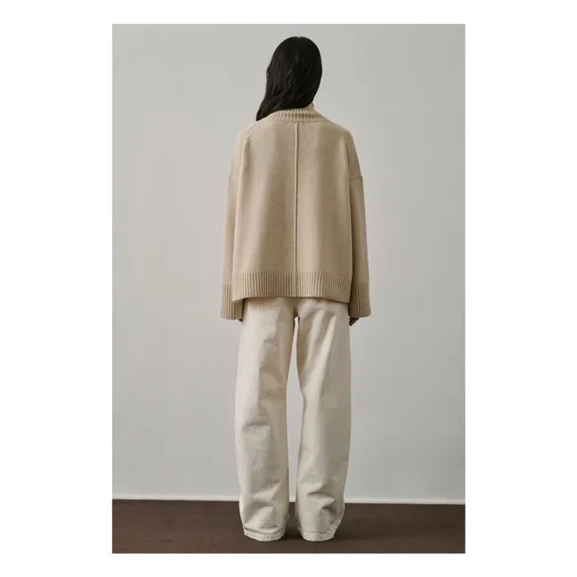 Maglione William in lana merino | Ecru chiné