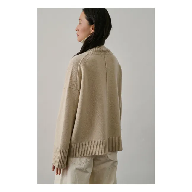 William Merino Wool Sweater | Heather white