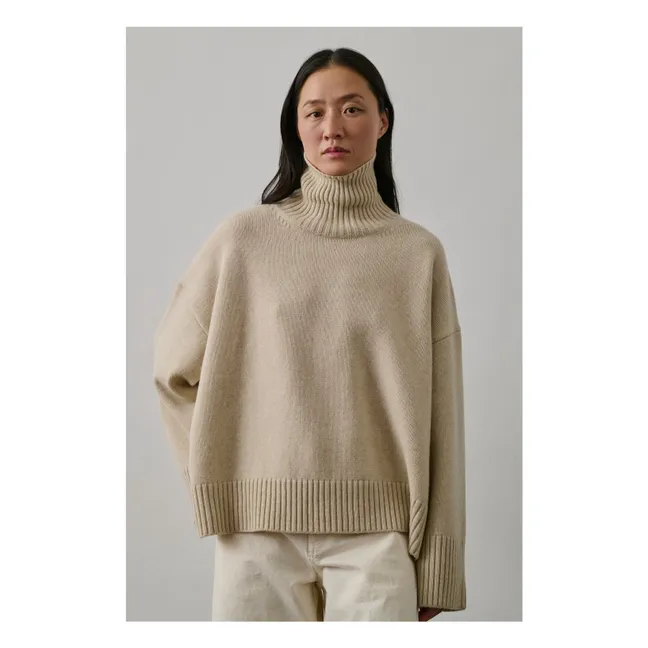 Maglione William in lana merino | Ecru chiné