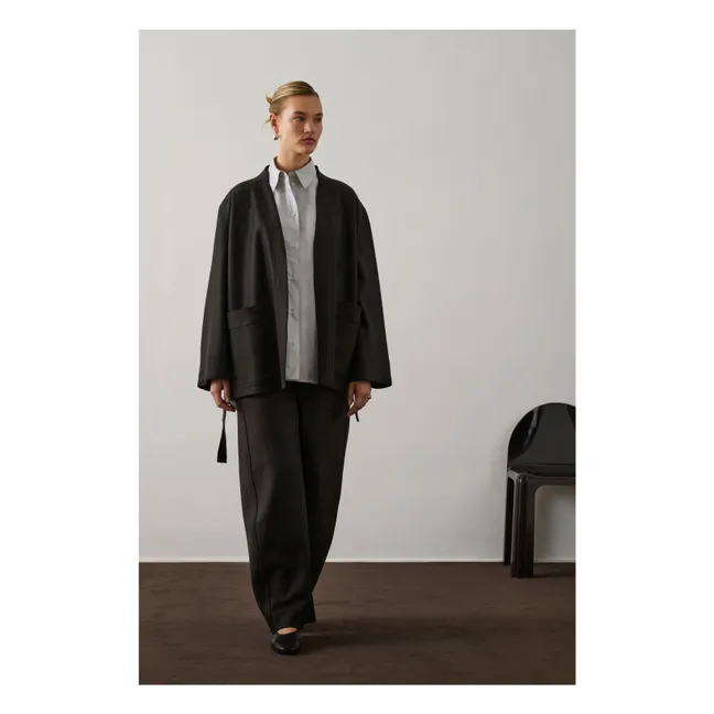 Veste Balme Laine Vierge | Vert foncé