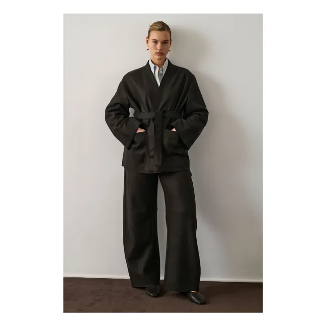 Veste Balme Laine Vierge | Vert foncé