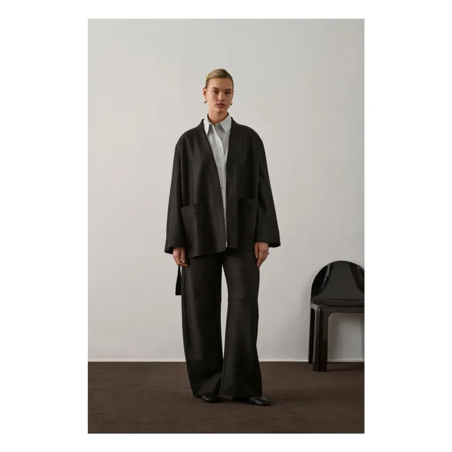 Veste Balme Laine Vierge | Vert foncé