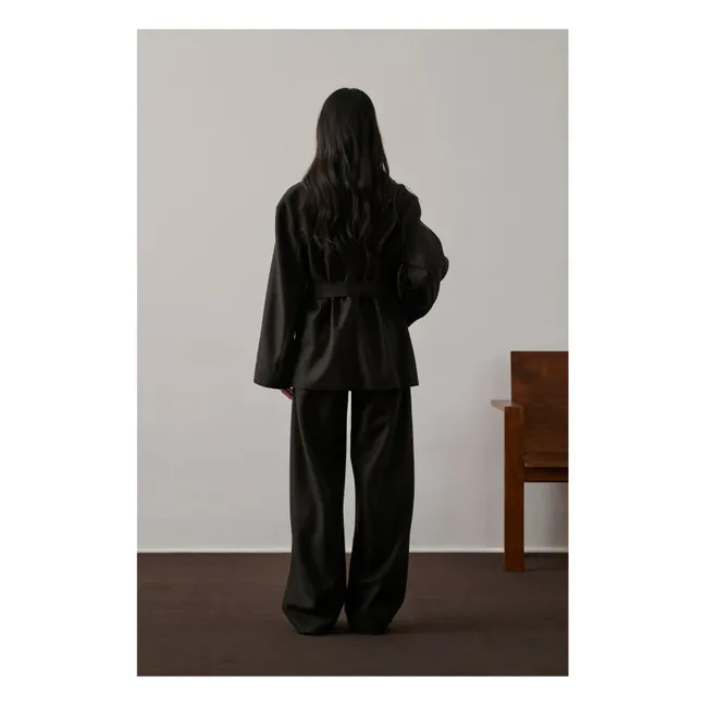 Veste Balme Laine Vierge | Vert foncé