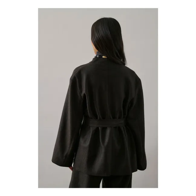 Veste Balme Laine Vierge | Vert foncé
