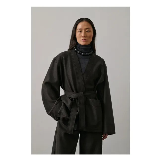 Veste Balme Laine Vierge | Vert foncé