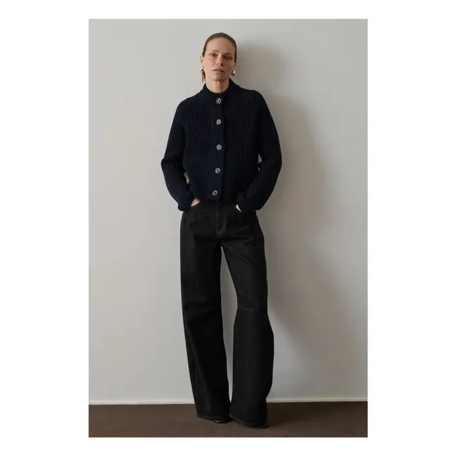 Cardigan Flaubert Laine Mérinos | Bleu marine