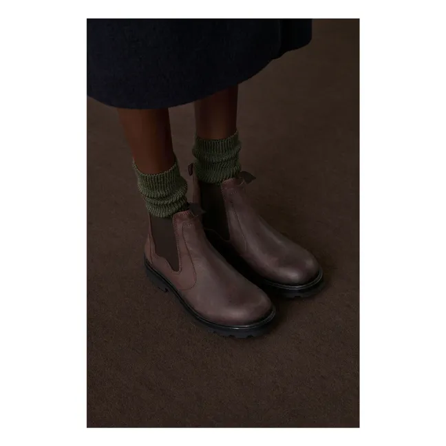 Chaussettes Felipe Laine Mérinos | Vert kaki chiné