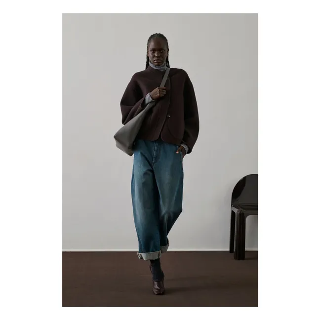 Manteau Windsor Laine | Aubergine