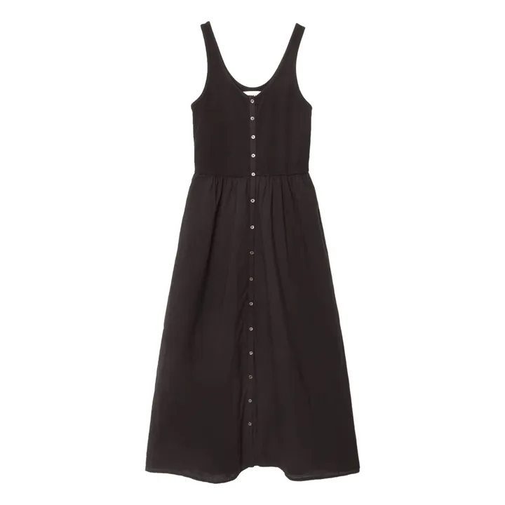 Vestido de popelina de algodón Fenix | Negro- Imagen del producto n°0