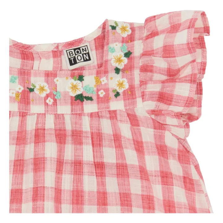 Kleid Nop Nop Vichy | Rot- Produktbild Nr. 1