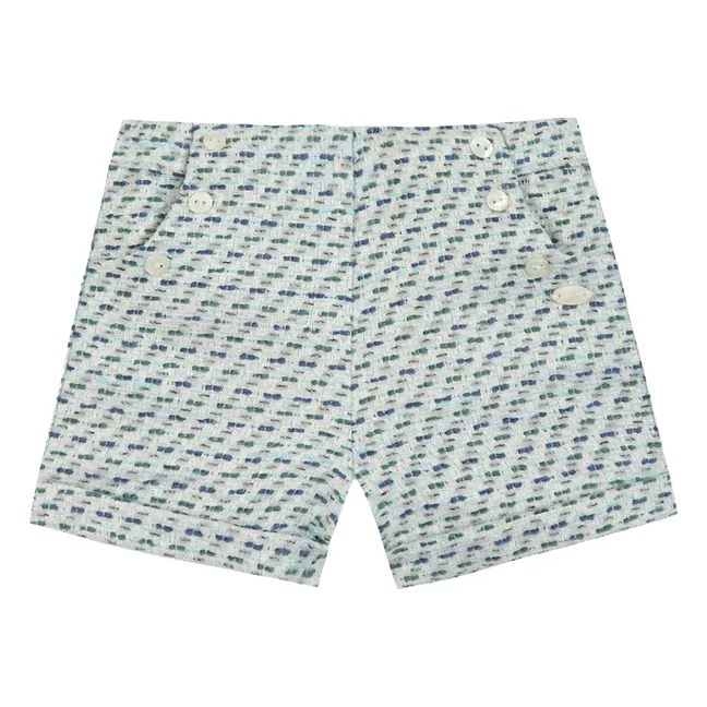 Tweed Lapel Short | Green water
