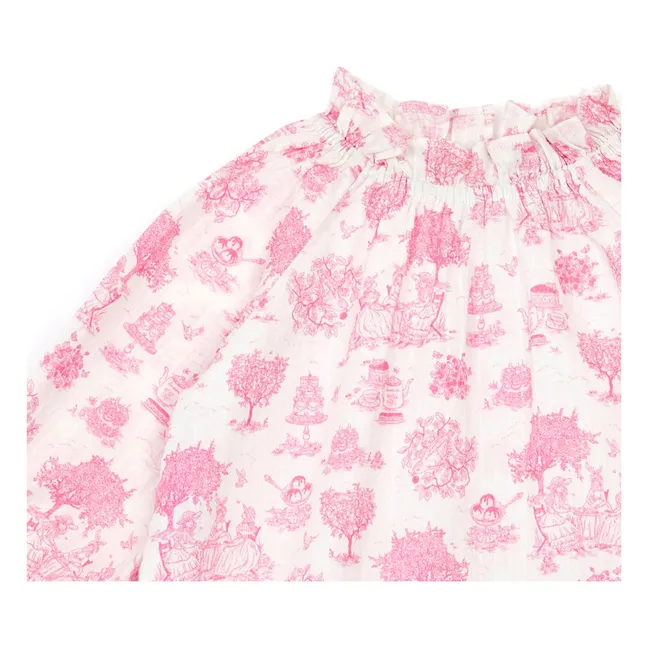 Dahli Toile de Jouy dress | Pink