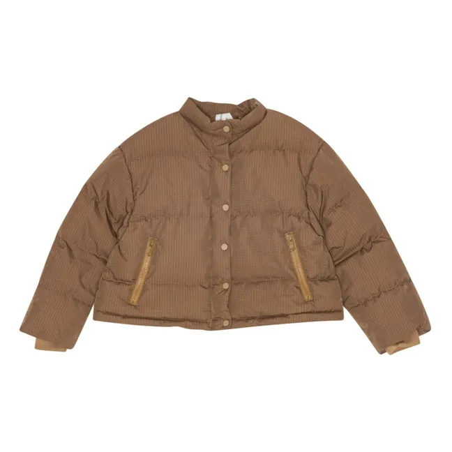 Doudoune Alice Carreaux Fibres Recyclées | Marron