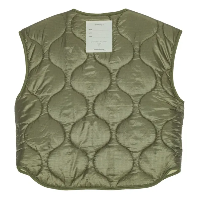 Veste Sans Manches Réversible Molly Fibres Recyclées | Vert kaki