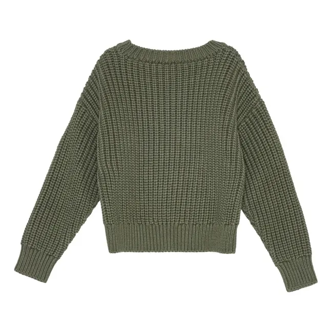 Sienna organic cotton sweater | Khaki