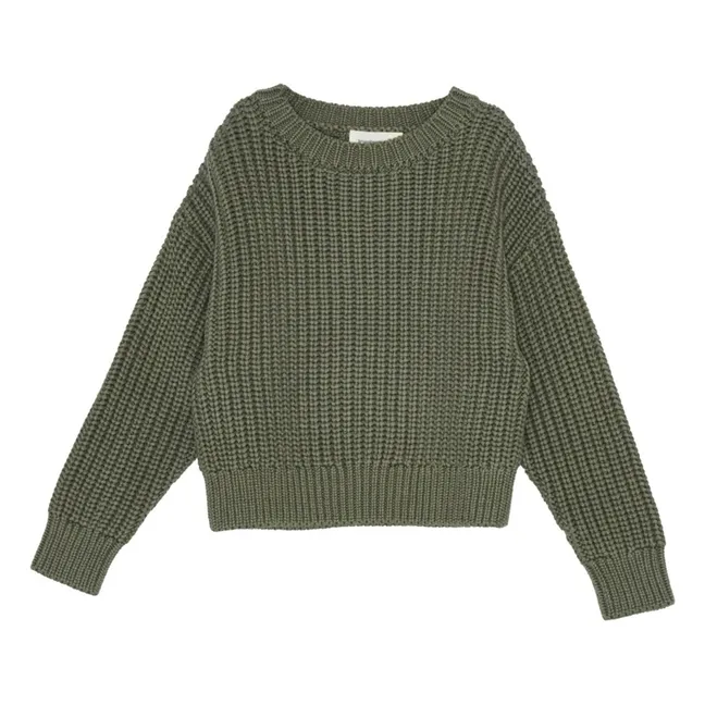 Sienna organic cotton sweater | Khaki