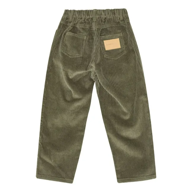 Pantalon Velours Côtelé Dorethy Coton Bio | Vert kaki