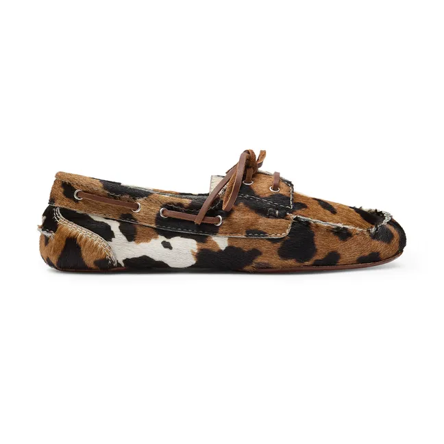 Chaussures Bâteau Ivy Poils de Veau | Marron