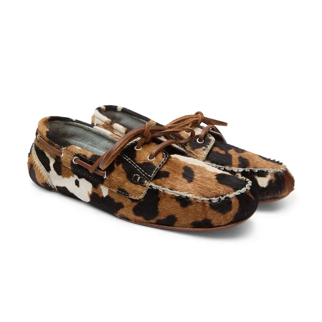 Chaussures Bâteau Ivy Poils de Veau | Marron