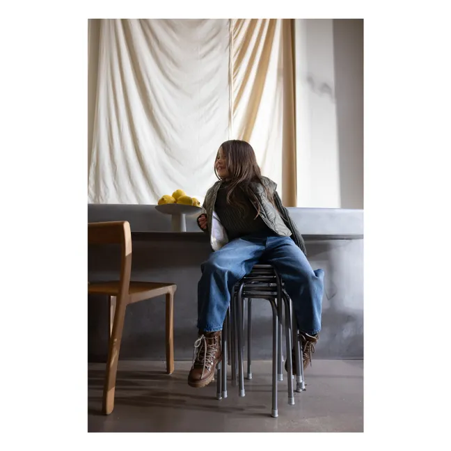 Veste Sans Manches Réversible Molly Fibres Recyclées | Vert kaki