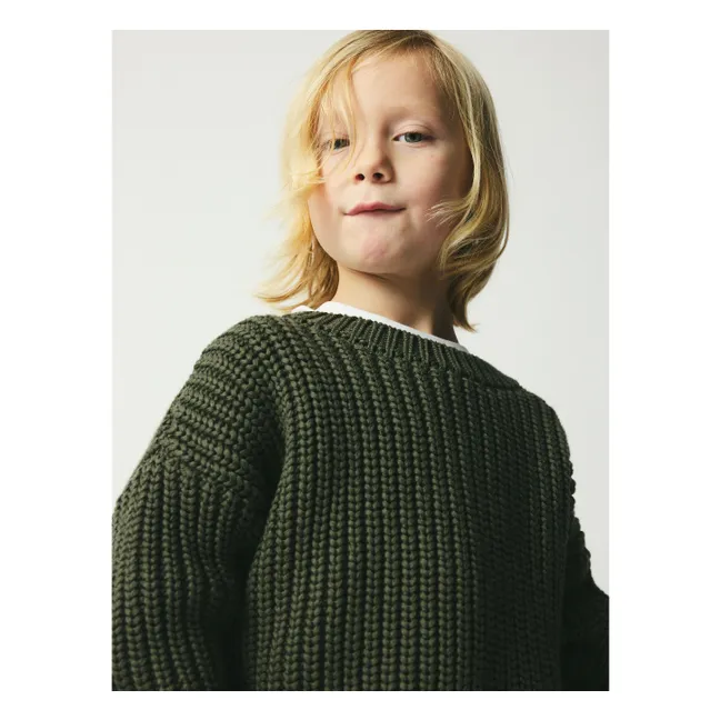 Sienna organic cotton sweater | Khaki