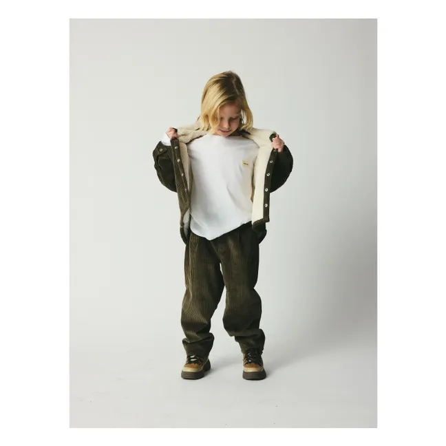 Veste Velours Côtelé Nohr Coton Bio | Vert kaki