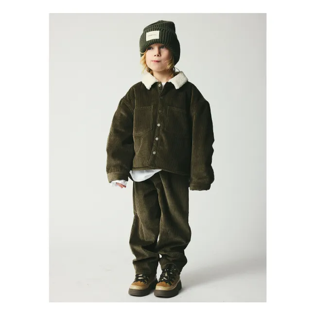 Veste Velours Côtelé Nohr Coton Bio | Vert kaki