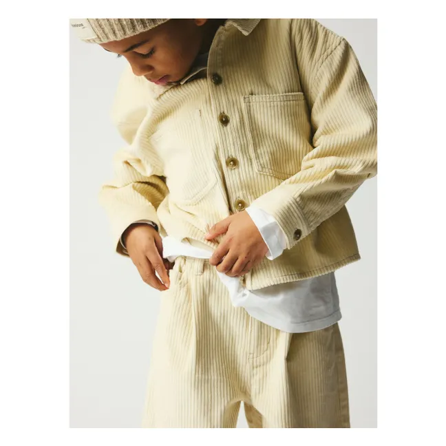 Chemise Velours Côtelé Nohr Coton Bio | Ecru
