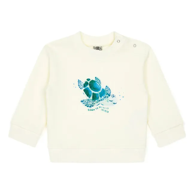 Sweatshirt Smily aus Bio-Baumwolle | Seidenfarben